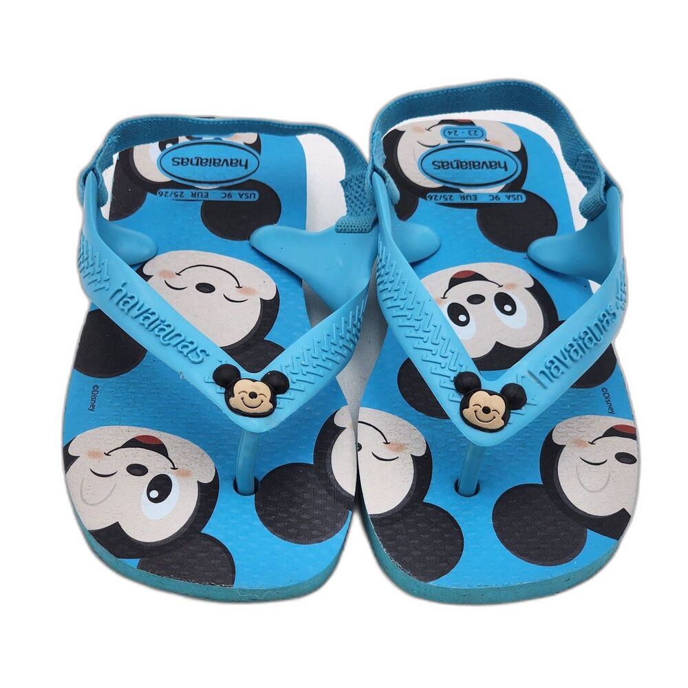 Havaianas Kids Disney Mickey Mouse Flip Flops Sandals Unisex Toddler's Size 9C